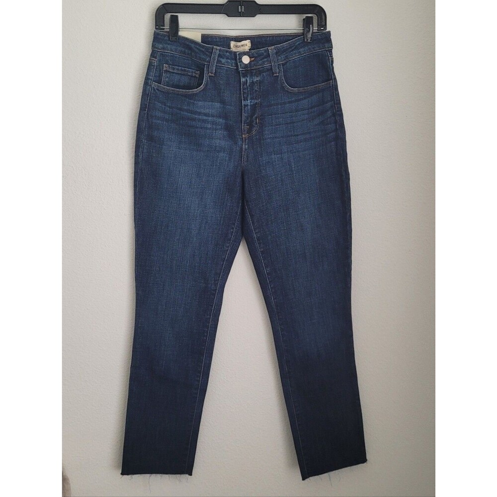 L'AGENCE Luna High Rise Straight Jeans Hillcrest Wash Denim Size 29 (Tag 28)